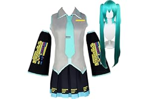 Puruuige Anime Miku kostium Cosplay Dress Uniform Outfits Pełny zestaw z peruką na komiks z Halloween Show świąteczny prezent
