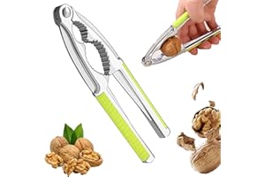 Viechoes Schiaccianoci,Multifunzione Schiaccianoci Acciaio Inox,Schiaccianoci Clip con Manico in Silicone,Clip Nut Sheller Tool per Tutti i Tipi di Noci, Cracker di Aragosta Cracker di Granchio