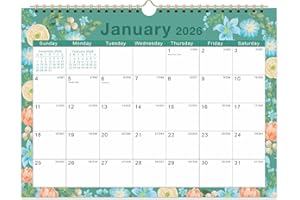 KOOLSTUFFS 2026 Calendar, Wall Calendar 2026, A4 Size 12 Month Family Calendar UK Large Blocks for Notes, Holidays Marked, Thick Paper, Beautiful Monthly Designs - Ideal for Home Office School - Colorful