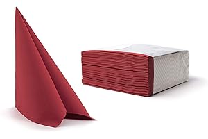 Alvotex Chic Airlaid - Servilletas de Tela (50 Unidades, 40 x 40 cm), Color Burdeos