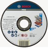 Bosch - 125*1, 0 mm &Ccedil;oklu Malzemelerde Kullanım İ&ccedil;in D&uuml;z Kesme Diski (Taş) | Paslanmaz &ccedil;elik, demir olmayan metaller i&ccedil;in, &Oslash; 