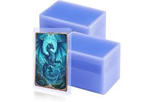 Mcbazel 100 pcs 3 x 4 Inch Toploader Card Sleeves, Plastic Trading Card for Baseball Card, Protective Card Holder for Standard,MTG,YuGiOh,TCG