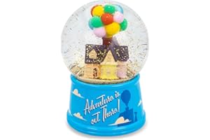 Toynk Disney and Pixar UP House Light-Up Snow Globe with Swirling Glitter Display Piece | 6 Inches Tall