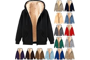 HAOLEI Felpa Donna con Cappuccio Foderata in Pile - Autunno Inverno Primavera Sci Montagna Unisex - Manica Lunga Hoodie Caldo in Soffice Pile Morbido Comfort Outdoor Jackets (Multicolore,S-6XL)