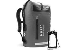 MNT10 Wodoszczelny plecak z pionową kieszenią przednią, 35 l i 55 l, tylna strona z wyściółką EVA, kieszeń wewnętrzna z zamkiem błyskawicznym i uchwytem na klucze, w zestawie etui na telefon komórkowy