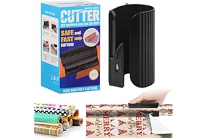 XINRONGDA Wrapping Paper Cutter, Christmas Wrap Paper Roll Cutter Tool, Replaceable Little Elf Gift Wrap Sliding Cutter Tube, Rolled Cutting Device for Halloween, Birthday, Holiday, Kitchen Decoration Green