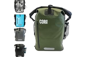 Cor Surf Wodoodporny plecak Dry Bag 25 l i 40 l z wyściełanym rękawem na laptopa, ZIELONY, 40 Long, Torba na sucho