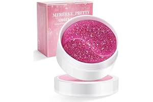 MERERKE_PRETTY Under Eye Patch – 30 paia di collagene Under Eye Mask, Under Eye Toppe per occhiaie e gonfiore, toppe per occhi gonfi, rivitalizzare e idratare