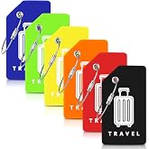 AOOTE Silicone Luggage Tags, Suitcase Identifier with Steel Cable and Name ID Card, Silicone Tag Suitcase Travel for Travel f