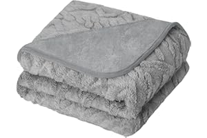 Omtofo Couverture Chien 100x75cm, Tissu Flannel Imperméable, Moelleux et Chaud Couverture pour Chien, pour Chien Moyen et Grand, Lavable en Machine, Protection Canapé, Réversible (Gris)