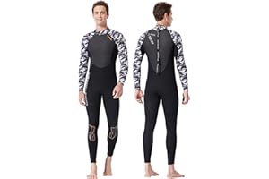 ‎OWNTOP Owntop Herren Damen Ganzkörper 3/2mm Neoprenanzug, Ultra-Stretch Langarm Winter Neoprenanzug, Rückenreißverschluss Erwachsene Neopren Surf- und Tauchanzug