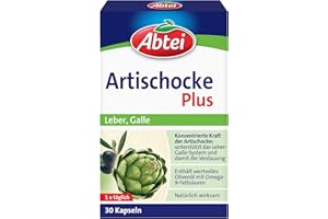 ‎ABTEI Abtei Artischocke Plus Kapseln - zur Unterstützung des Leber-Galle-Systems und der Verdauung, 30 Stück