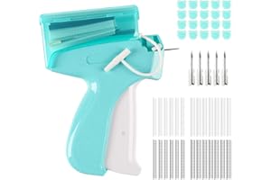 ilauke Stitch Gun for Clothes, Clothes Tagging Gun, Stitchy Quick Clothing Fixer, Micro Sewing Machine with 5 Needles,1000 Black and 2000 White 5 & 8mm Micro Fasteners