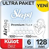 Sleepy Bio Natural Premium Plus Airbag Comfort Ultra Paket K&uuml;lot Bez 6 Numara Xlarge 128 Adet