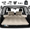 JOYTUTUS SUV Air Mattress for Car Camping, Upgraded Flocking and Extra Thick Oxford Surface Car Air Mattress, SUV Camping Bed Mattress,2-in-1 Air Pump, 2 Pillows & Carry Bag (Camel)