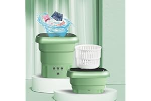 SUCIKORIO Mini Machine a Laver Portable, Pliable Petite Machine à Laver avec Essorage 4,5L Mini Washing Machine Stérilisation à la Lumière Bleue pour Sous-vêtements, Chaussettes, Voyage, Camping