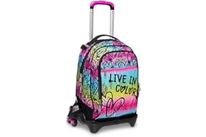 Seven Trolley Jack 3 ruote, Cross-over System, Tasche multifunzione, Scuola, Bambini e Ragazzi, Tempo libero e viaggi