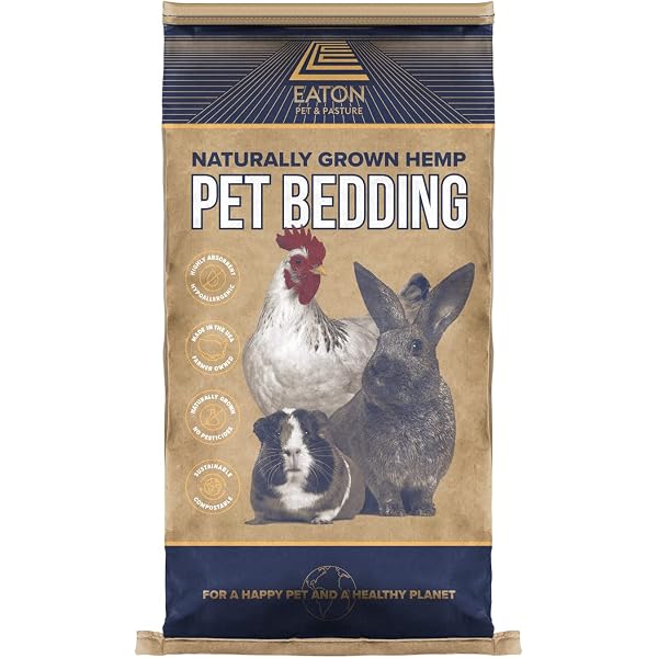 All Walks 18.5L Natural Hemp Bedding - Dust-Free Odor Control For Chickens, Rabbits & Small Pets