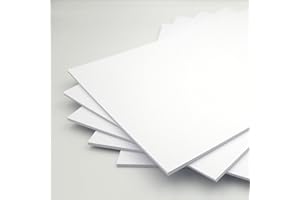 Rothmill A5 White Card Stock, 280gsm Weight and 370 Micron Thickness, Ideal for Arts and Craft, Office and Stationery Use - 50 Sheets