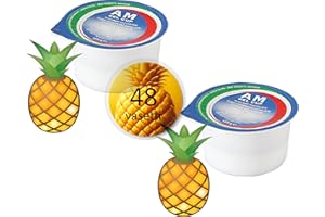 FOODAR AM Gel Cup Acquagel Ananas con Zucchero Acqua Gelificata - 48 Vasetti da 125 g