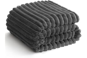 ‎WAVVE WAVVE Kuscheldecke Flauschig Decke, Fleecedecke, Sofadecke, Couchdecke, Weiche Flanell Wohndecke für Zimmer Deko, Sofaüberwurf, 150 x 200 cm, Grau