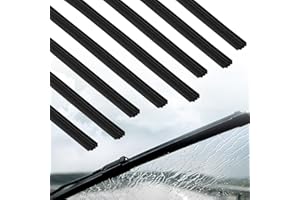 TEOKANTZ 8 Stück 800 mm Scheibenwischer Gummi, Schwarze Wischergummi aus Naturkautschuk, Scheibenwischer Gummi Universal Ersatz