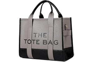Makukke Tote Bags for Women Handbag Tote Purse with Zipper Leather Shoulder Bag Crossbody Bag for Office, Travel, School,Gray Tote Bag