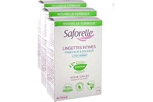 Saforelle : LINGETTES INTIMES INDIVIDUELLES (3 Boîtes de 10 lingettes en sachets individuels)(3)