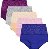 Wirarpa Damen Slips – 5er Pack High Waist Unterhosen Aus Baumwollmix, Bequem & Atmungsaktiv