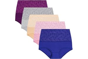 YaShaer Women High Waist Cotton Knickers Briefs Tummy Control Underwear C-Section Recovery Soft Stretch Panties Underpants
