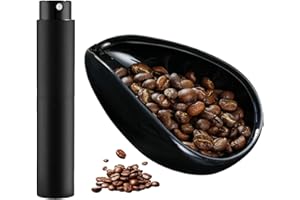 FHISKUNYU Kubek do dozowania ziaren kawy, ceramiczny kubek do dozowania kawy z butelką z rozpylaczem, tacka na ziarna kawy i spray ceramiczny do herbaty, prezent dla miłośników kawy