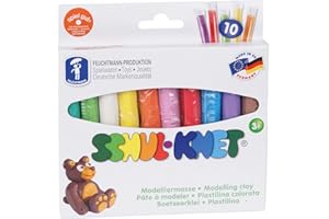 ‎FEUCHTMANN Feuchtmann SCHUL-KNET | Basic Knetset 10 x 18g Kinderknete in Stangen | vegane glutenfreie Spielknete | nicht trocknende Knete | ungiftige Modelliermasse