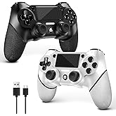 AceGamer 2 Pack Mando Inal&aacute;mbrico para PS4，Mando de Juego para PS4/Pro/Slim/PC，Gamepad Joystick con Turbo/Bot&oacute;n Trasero/Doble