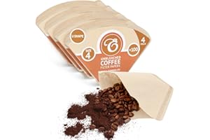 EDESIA ESPRESS - 400 filtri caffè americano in carta non sbiancata - forma a cono - misura 4