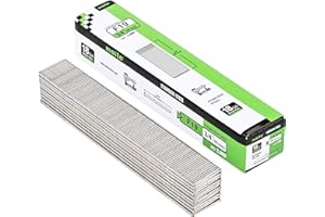 meite Chiodi Finitura in Acciaio Inossidabile 18 Gauge, Tipo 18G / 19 mm, 304 Acciaio Inossidabile Chiodini per Pistola Sparachiodi Pneumatica o Elettrica (2.000 Pezzi)