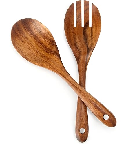 Buy CILIO Salad Servers, Olive Wood, Brown, 30 Cm? Compare At