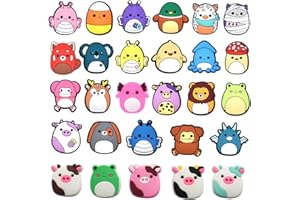 SIMYRON Shoes Charms for squishmallow 28 Pieces squishmallow Shoe Decoration for Croc Charms PVC Cartoon Cute Clog Pins Shoe Accessories Charms for Wristband Gift for Boys Girls Party Favors
