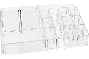 MIJOMA Organisateur de maquillage en acrylique transparent (22,3 x 12,7 x 8 cm)
