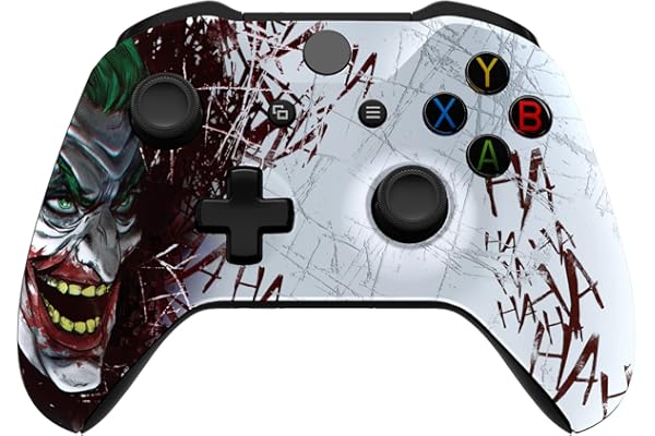 eXtremeRate Carcasa para Xbox One S X Accesorios Funda Delantera Protectora de la Placa Frontal Cubierta Antideslizante para Xbox One X S Control-Model 1708 (Clown Hahaha)