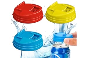 YAMOBI 3 sztuki pokrywek pojemników, wielokrotnego użytku, silikonowe pojemniki na napoje, pojemniki na napoje, do sody i piwa, odporne na ślizganie pokrywki do pojemników na napoje, ochrona