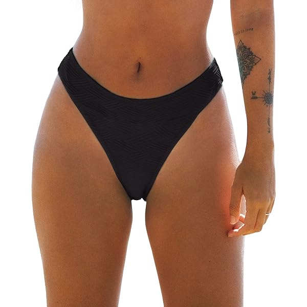 Aquarti Tanga Bikini Dames – Elastisch, UV-bestendig, Resistent tegen Zeewater en Chloor, Zwart, 42