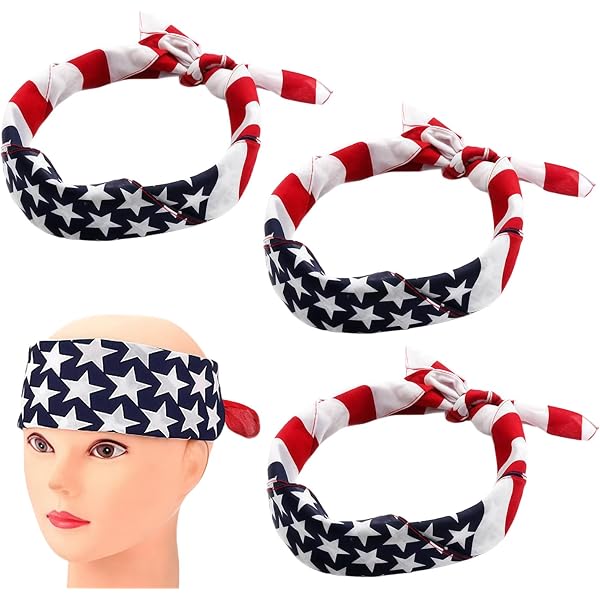 Melody US Flag Schal – Übergroßer Patriotic Schal Mit Sternen-Flaggen-Print, 76x152 Cm, Polyester
