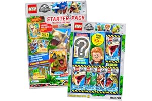 STRONCARD Lego Jurassic World Serie 2 cartes - Cartes à collectionner - Lot de 10 pochettes originales (1 Starter + 1 multipack)