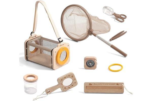 WOODEN TEETHER Kit de Recherche pour Enfants, Exploration Naturelle, Cadeau pour garçons et Filles, Camping, Exploration Naturelle