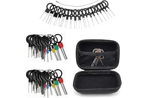 LERANXIN 59 Pièces Outil de Retrait des Broches du Connecteur, Réparation Outil de Déverrouillage du Terminal, Outils Retrait de Terminal avec Boîte de Rangement pour Plupart Bornes de Connexion