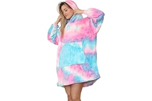 MS9 Women's Oversized Hoodie Wearable Blanket Hoodie Top With Sherpa Lining