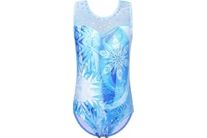 HUAANIUE Ragazza Ginnastica Leotard 3-12A Senza maniche Balletto Leotard Blu Ragazze Abbigliamento sportivo Ballando Viola Palestra Abito Leotards atletici Balletto Bambini Costume