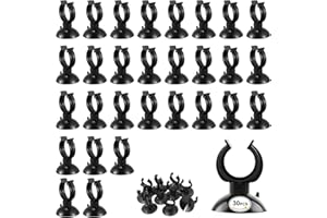 Roinaid 30 Stück Saugnapf Aquarium,Saugnäpfe Aquarium,Aquarium Heizer Saugnäpfe für Aquarien, Heizung,LED-Leuchten,Wasserrohre,Teiler Aquarium Saugnapf Kompakt,Universell Einsetzbar