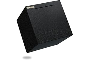 Hicocool Piggy Bank for Adults Must Break to Open, Stainless Steel Adult Piggy Bank for Real Money, Unbreakable Metal Money Bank for Cash Saving (19 cm, Black)