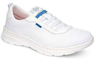 DIAN - Zapatilla de Trabajo para Sanidad y Hostelería Unisex en Colores, Plantilla Acolchada y Suela Antideslizante, Material Textil Transpirable y Repelente a Líquidos, Alicante